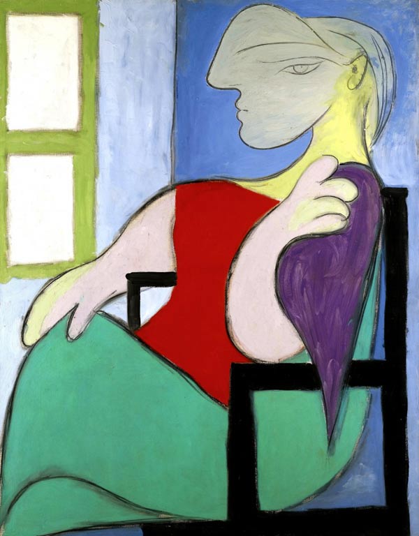 картина Пикассо Женщина сидящая у окна