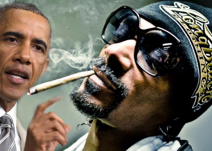 Снуп Догг курит марихуану с Обамой