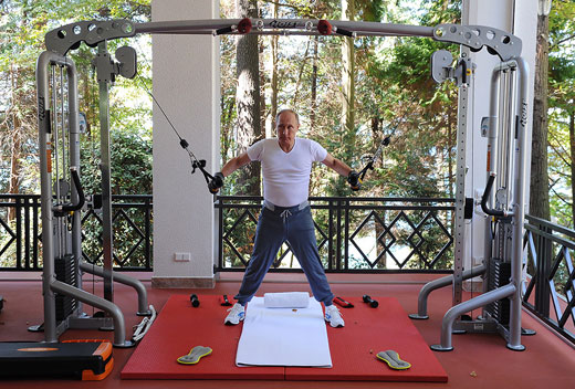 Путин и Медведев тренировка 2