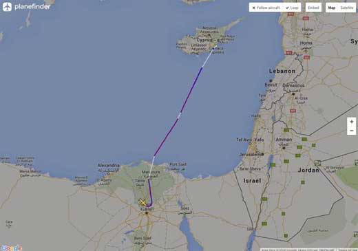 Захват EgyptAir маршрут