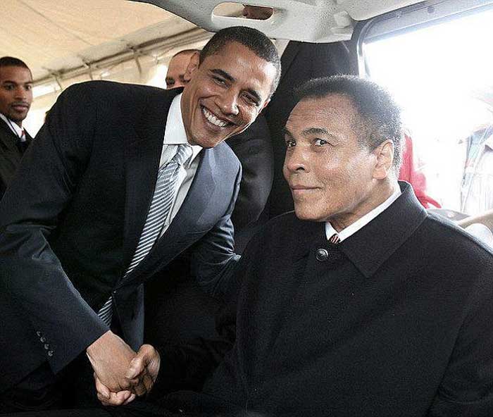 Мохаммед Али и Барак Обама
