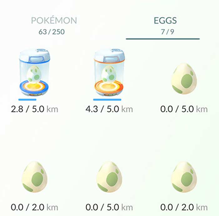 Pokemon Go яйца
