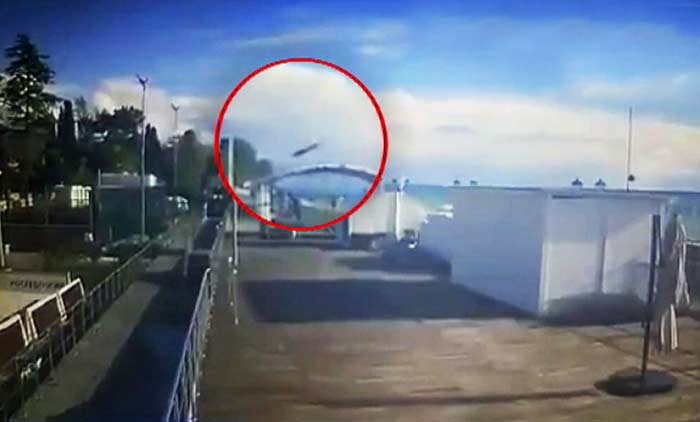 падение вертолета Eurocopter в Сочи