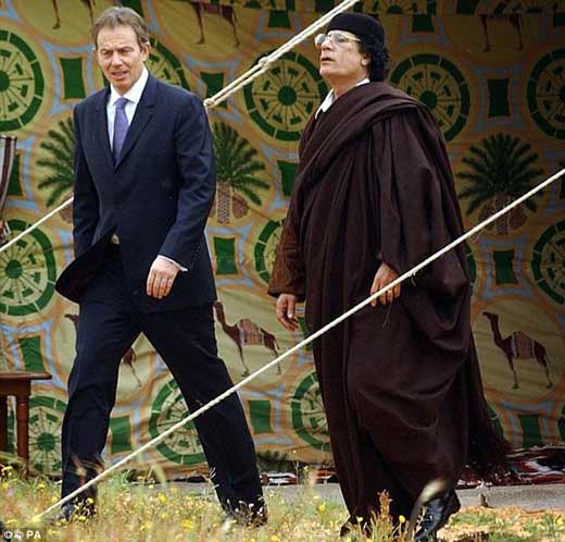 Блэр и Каддафи 2