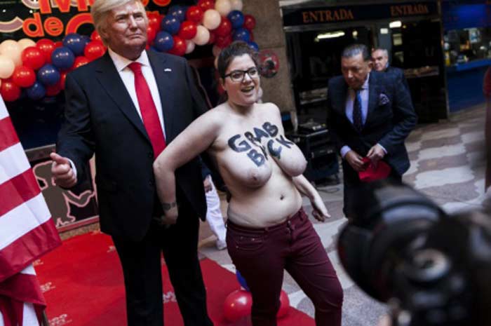 FEMEN схватила Дональда Трампа за яйца