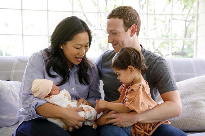 Марк Цукерберг жена две дочери