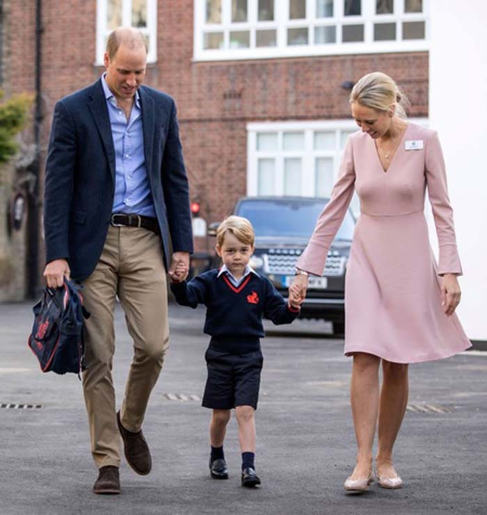 Принц Джордж впервые идет в школу 2