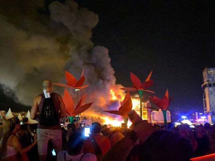 пожар на фестивале Tomorrowland Unite Spain 1