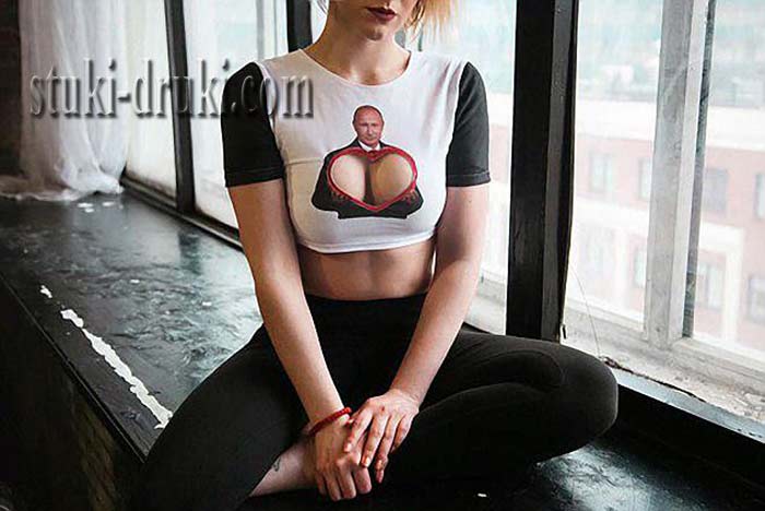 сексуальная футболка с Путиным