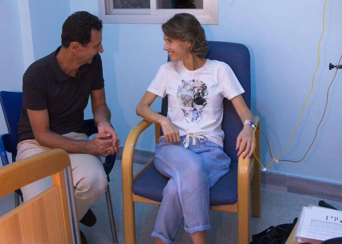 Башар Асад с женой в больнице