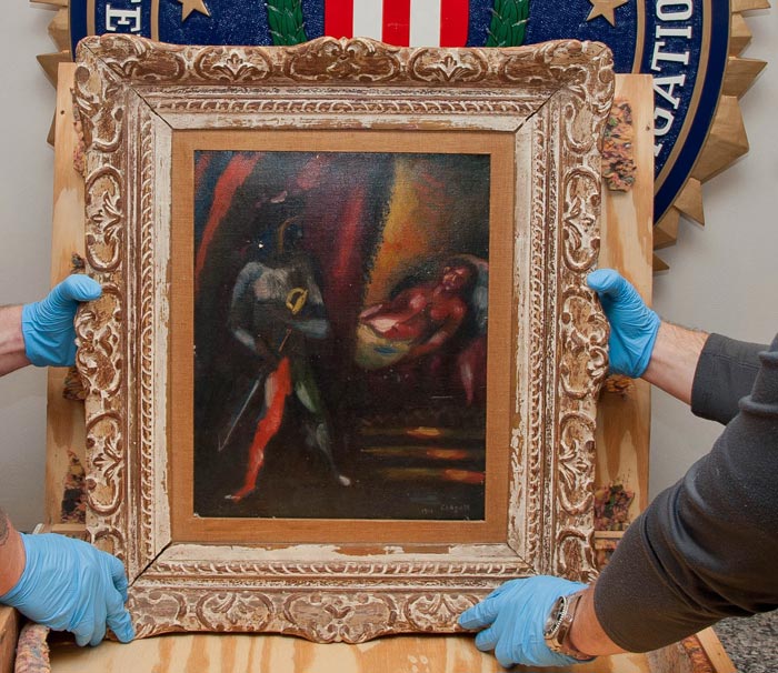 картина Марк Шагал Отелло и Дездемона 2
