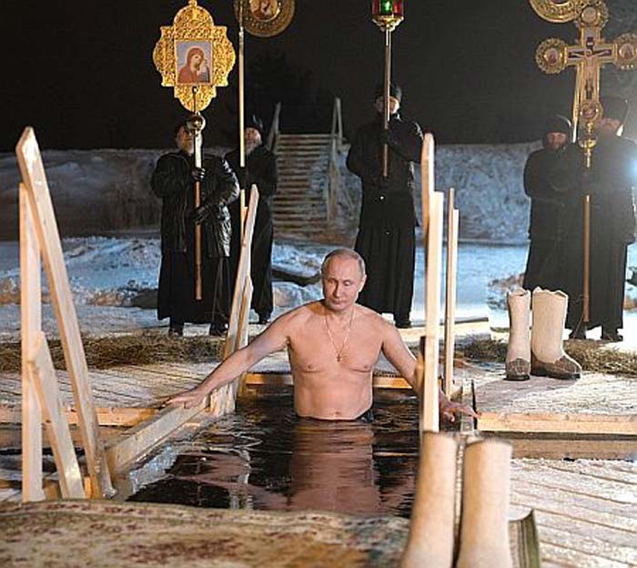 Владимир Путин прорубь Крещение 3