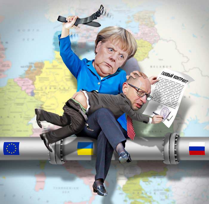 Меркель порет Яценюка чтобы подписал газовый контракт