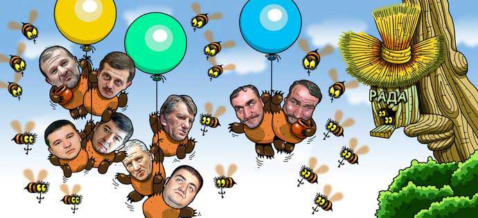 украинская политика в карикатурах Кумовство: братья Ющенко, братья Балоги, братья Капрановы