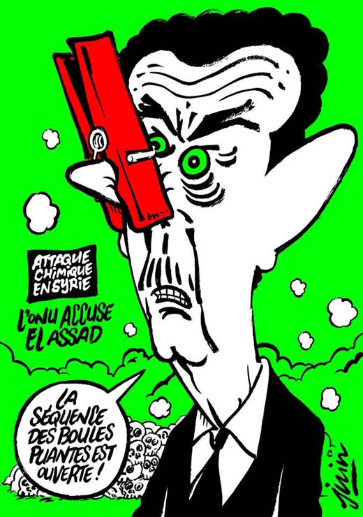 Charlie Hebdo карикатура на химическую атаку в Сирии