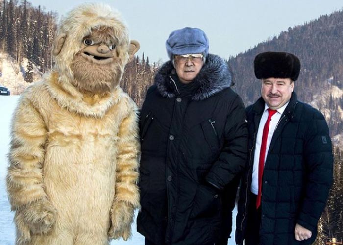 Аман Тулеев и снежный человек