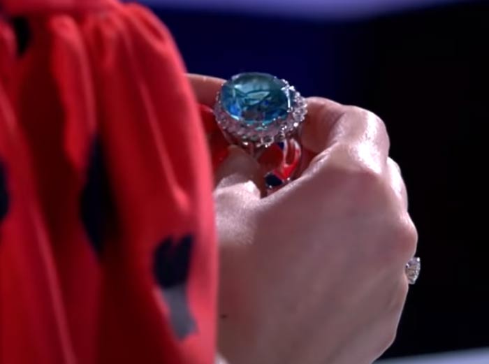 Анастасия Волочкова кольцо с турмалином
