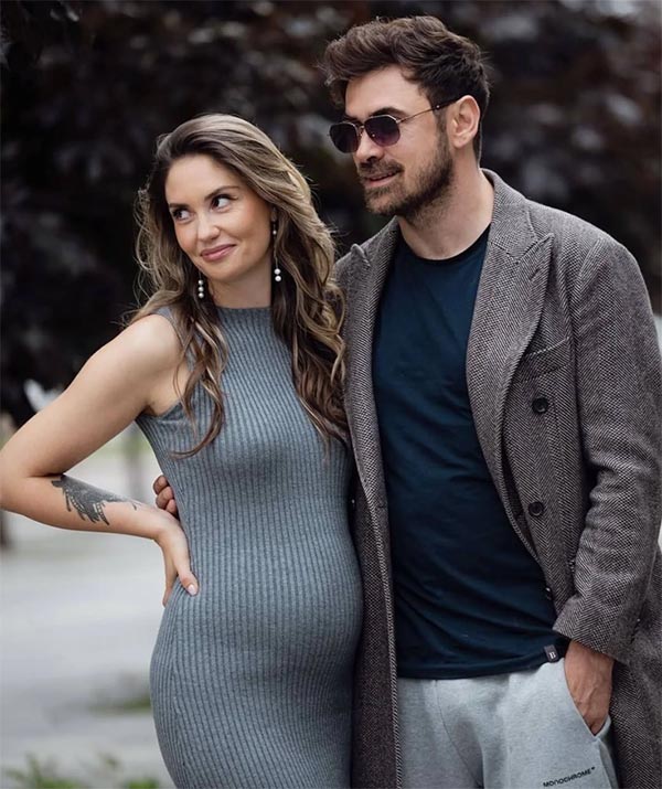 Агата Муцениеце и Петр Дранга беременная Агата Муцениеце и Петр Дранга