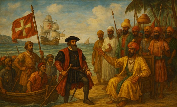 1498 год Васко да Гама прибыл в Индию