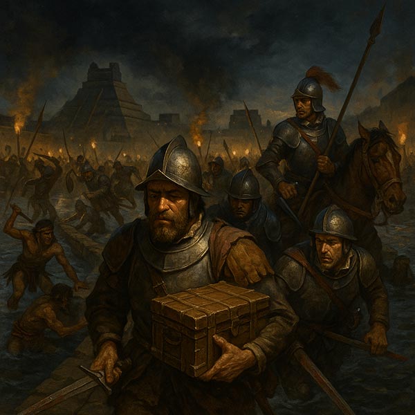 1520 год отступление испанских конкистадоров из Теночтитлана «Ночь печали»