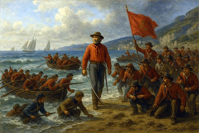 1860 год высадка «тысячи» Джузеппе Гарибальди на Сицилии