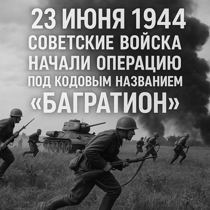 23 июня 1944 года советские войска начали операцию под кодовым названием «Багратион»