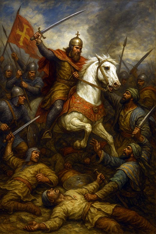 721 год Эд Великий разгромил мавров в Битве при Тулузе