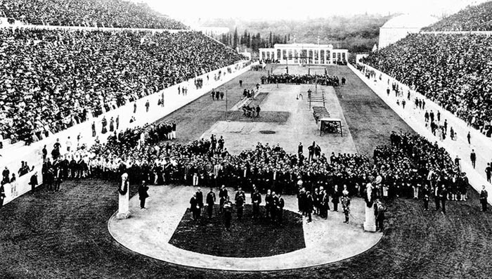Церемония открытия первых современных Олимпийских игр