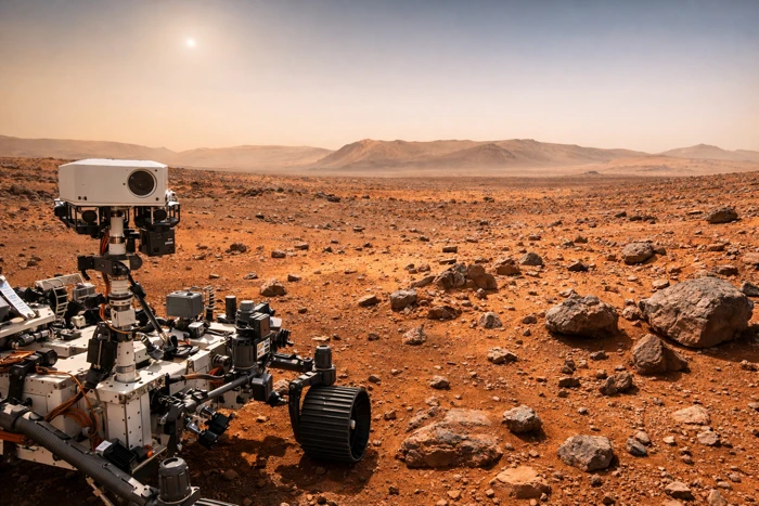 марсоход Perseverance на поверхности Марса