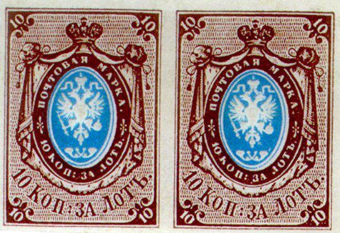 первая российская почтовая марка
