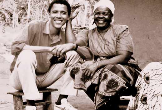 Барак Обама с бабушкой