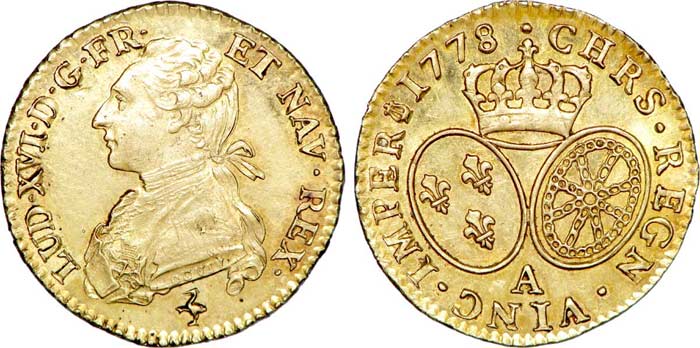 Людовик XVI на монетах