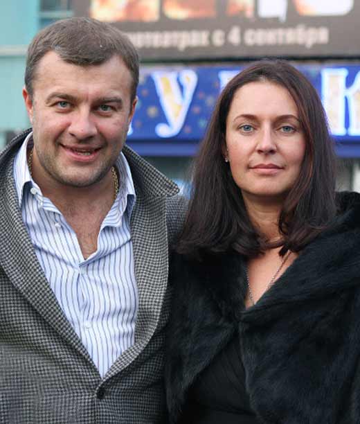 Михаил Пореченков с женой Ольгой