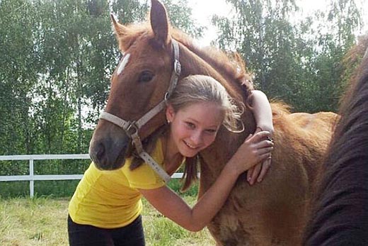 Юлия Липницкая с лошадью
