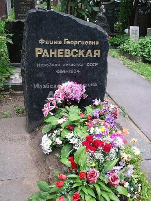 Могила Фаины Раневской