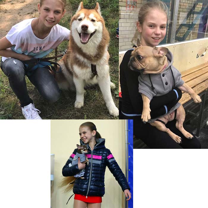 Александра Трусова и собаки