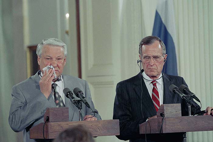 Джордж Буш-старший и Борис Ельцин