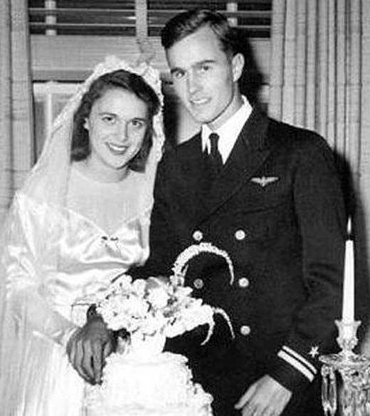 Джордж Буш-старший с женой