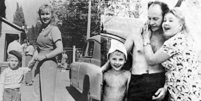 Андрей Ташков в детстве с родителями