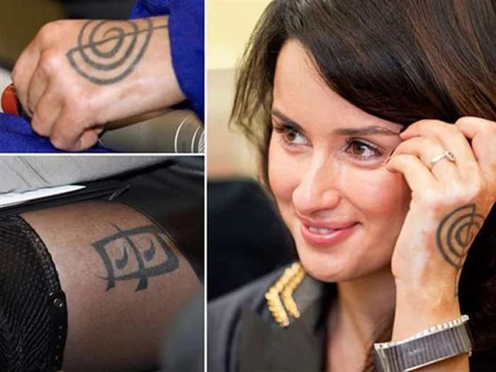 Татуировки Тины Канделаки после аварии в Ницце