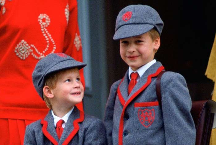 Принц Гарри в детстве с братом