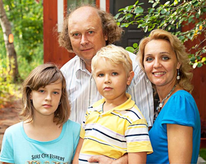 Татьяна Проценко и Алексей Войтюк с детьми