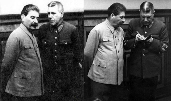 Борис Шапошников и Иосиф Сталин