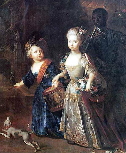 Фридрих II Великий в детстве с сестрой Вильгельминой