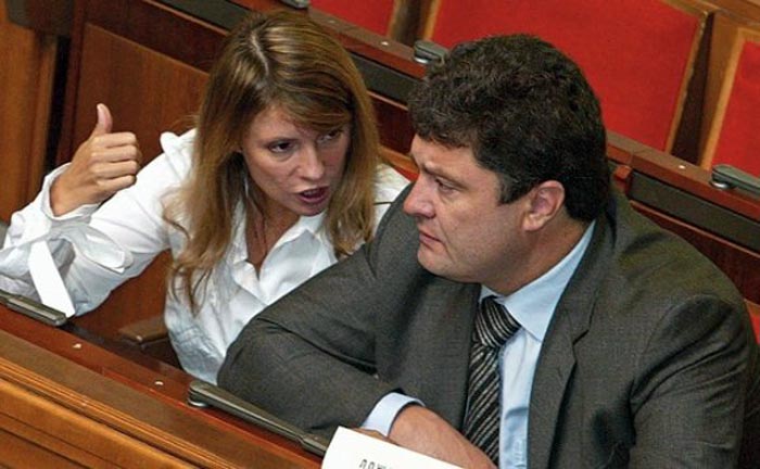Петр Порошенко и Юлия Тимошенко в Верховной Раде