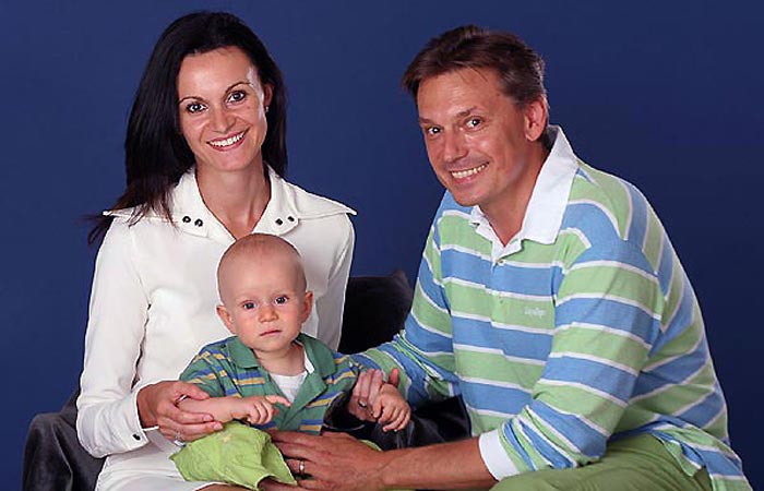 Игорь Кеблушек с женой и сыном