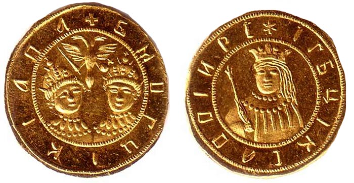 монета с изображением царевны Софьи Алексеевны