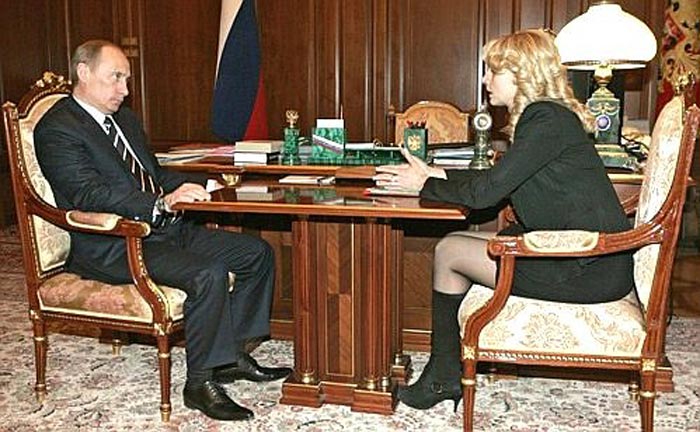 Татьяна Голикова и Владимир Путин