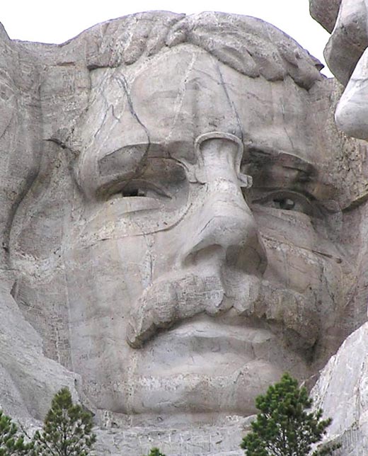 Голова Теодора Рузвельта в горе Рашмор
