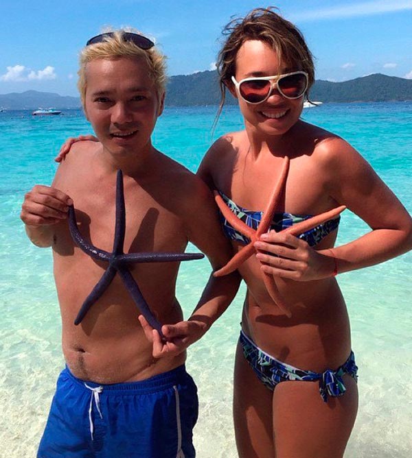 Александра Куцевол и Олег Яковлев на отдыхе